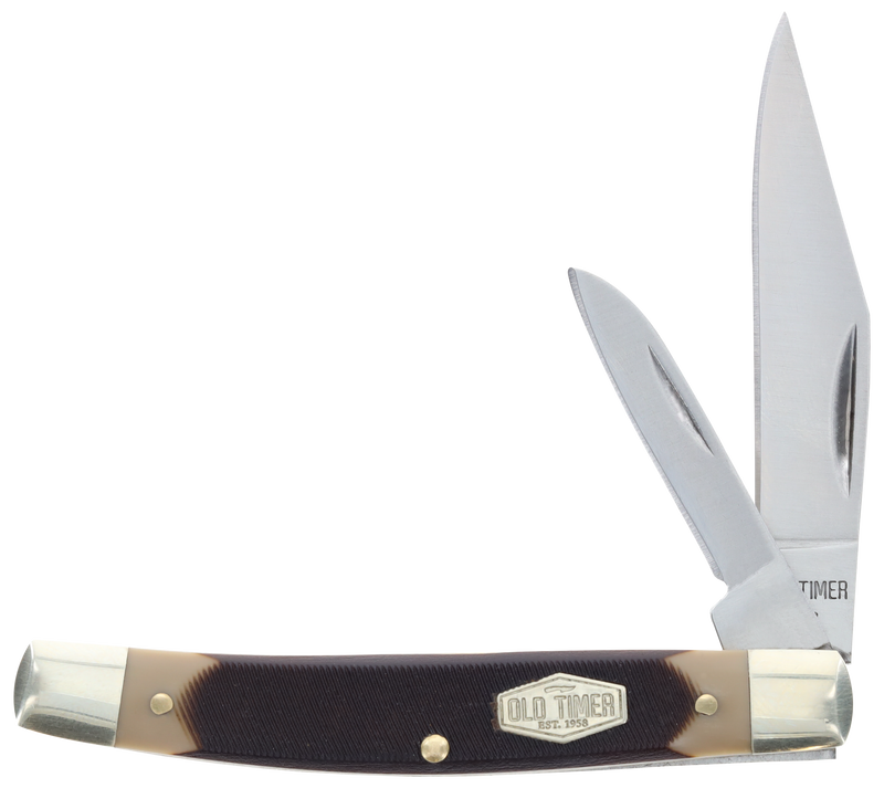 Old Timer Middleman Jack 2-Blade Folding Knife, Black/Tan - 1179231