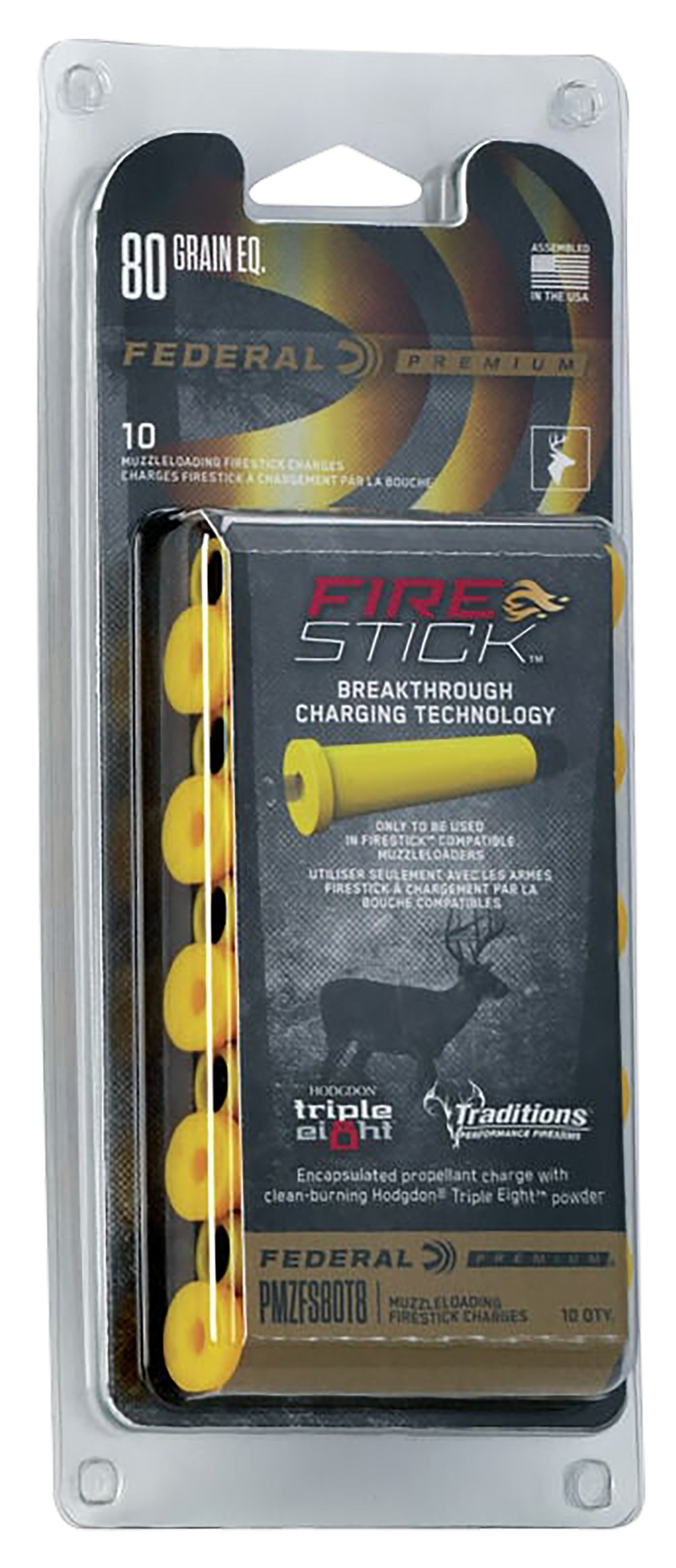 Federal Premium FireStick Muzzleloader 50 Cal 80gr - PMZFS80T8