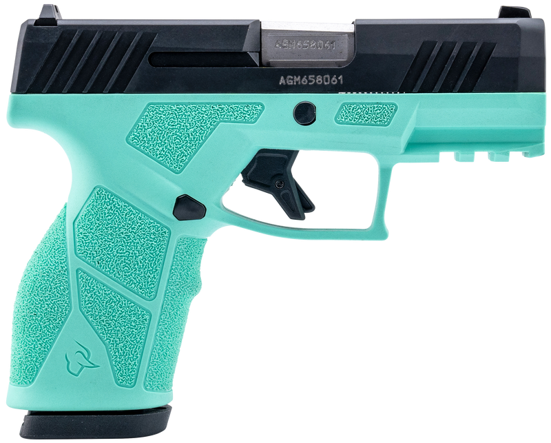 Taurus GX2 9mm 3.38" 13+1rd Pistol, Black/Cyan - 1-GX2931C