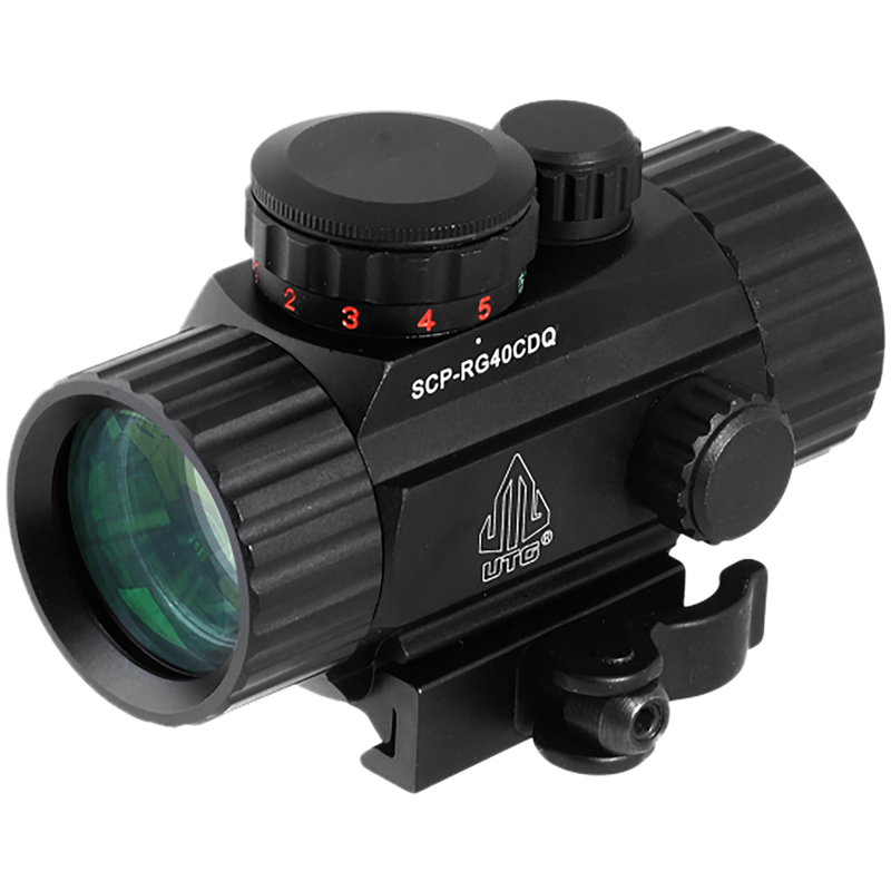 Leapers UTG ITA 1x 38mm Red/Green Circle Dot Reflex Sight with Mount, Black - SCPRG40CDQ