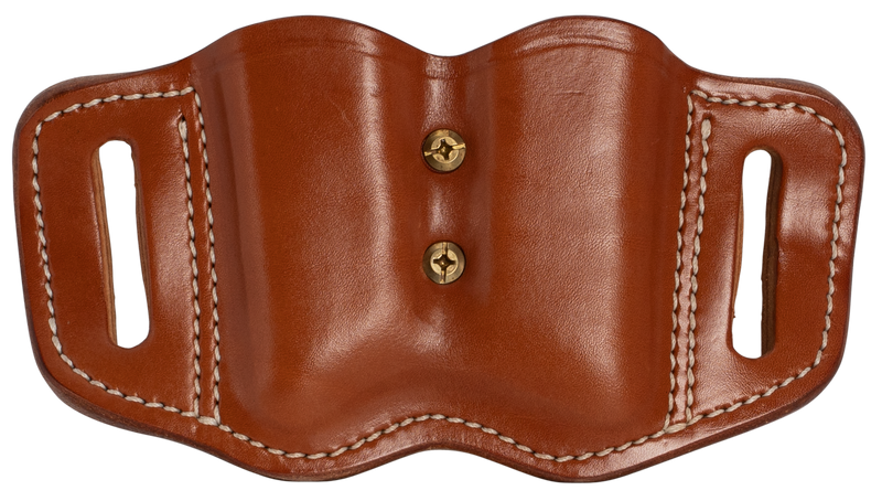 1791 Gunleather MAG-F Double Mag Holster, Classic Brown - MAGF22CBRA