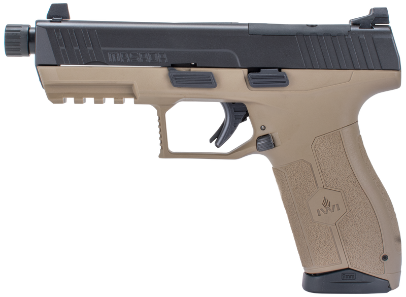 IWI Masada 9mm 4.6" 10+1 Pistol, Flat Dark Earth - M9ORP10TFD