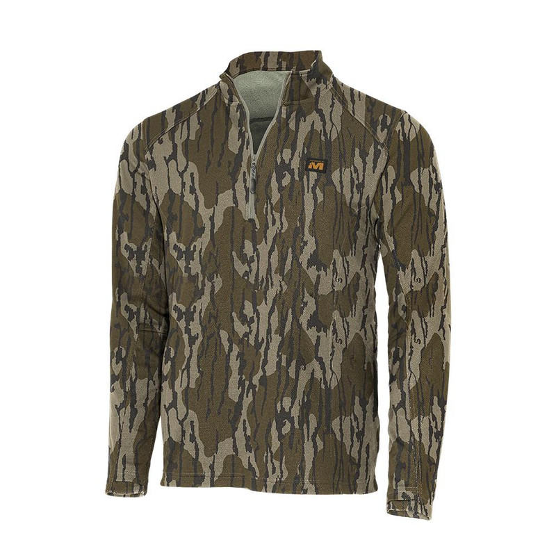 Muddy Outdoors DV8 Quest Midweight Quarter Zip Sweatshirt Mossy Oak Bottomland - MUD-D2001-MOBL-XL