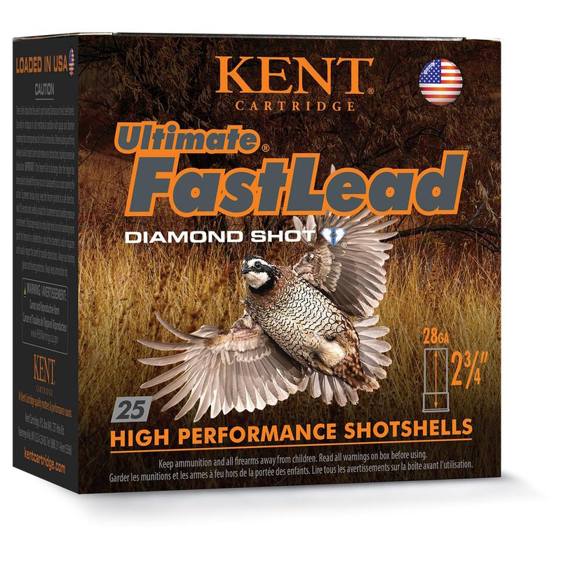 Kent Ultimate FastLead Plastic 28 Gauge 7/8oz #6 Shot 25 Round Box - KEN K28UFL246