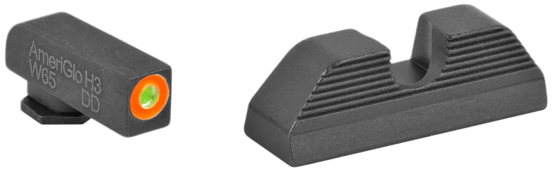 AmeriGlo Protector Sight Set for Glock, Green Tritium Orange Outline Front/Black Rear - GL353