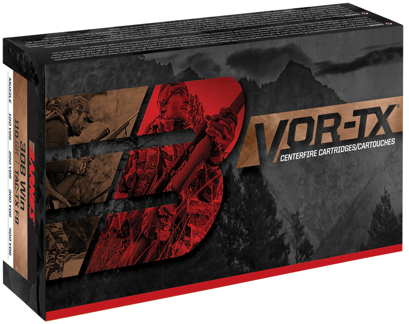 Barnes VOR-TX 5.56 NATO 62gr TSX Boat Tail Rifle Ammunition, 20rd Box - 31190