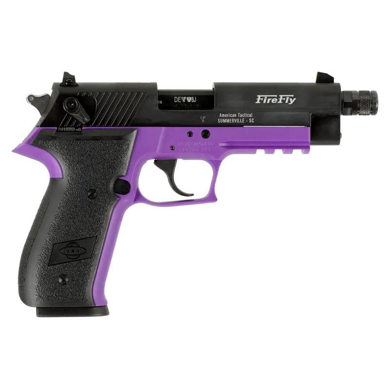 American Tactical GSG Firefly .22 LR 4.9" 13rd Handgun, Purple and Black - GERG2213TFFLA