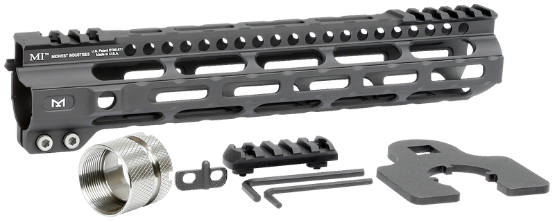 Midwest Industries Ultralight AR-15 Handguard, 10.50" M-LOK, Black Anodized - MIULW105