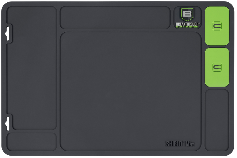 Breakthrough Clean Shield Handgun Cleaning Mat, Gray and Green - BT-SGM-H