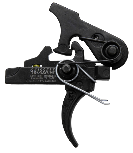 Geissele Automatics SSA-E Super Semi-Automatic Enhanced Two-Stage Curved Trigger, Black Oxide - 05160