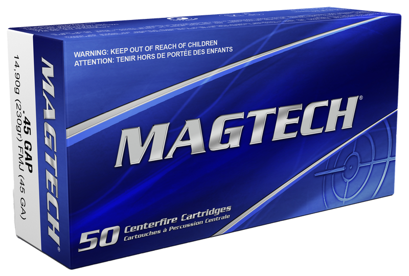 Magtech 45 GAP 230gr Full Metal Jacket Handgun Ammunition, 50/Box - 45GA