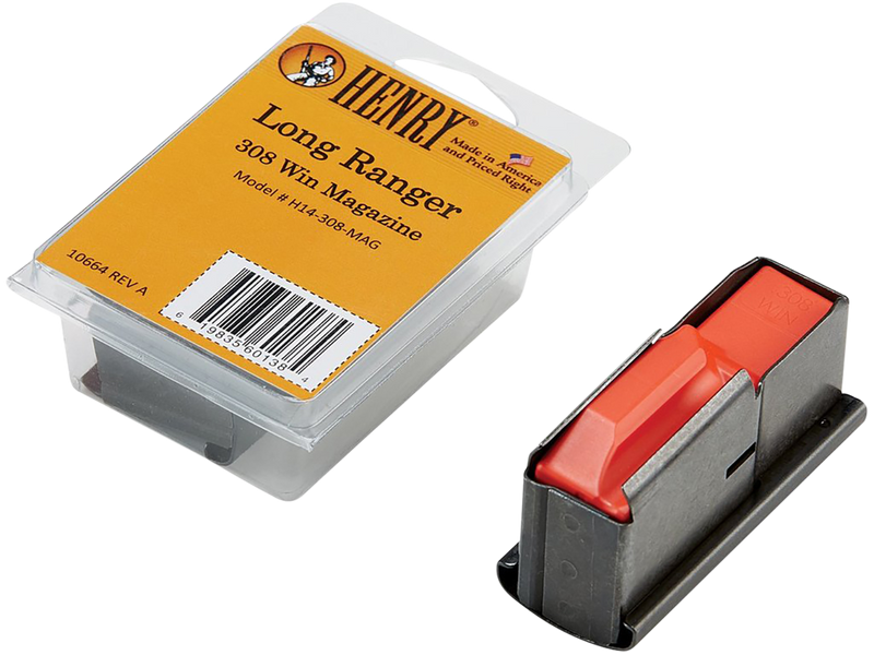 Henry Long Ranger .308 Win 4rd Rifle Magazine, Black Oxide Steel - H14308MAG