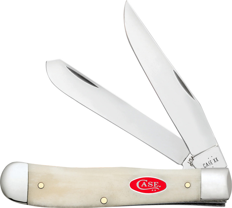Case Knives Trapper Natural Bone Folder Knife - CAE TRAPPER NATRUAL BONE