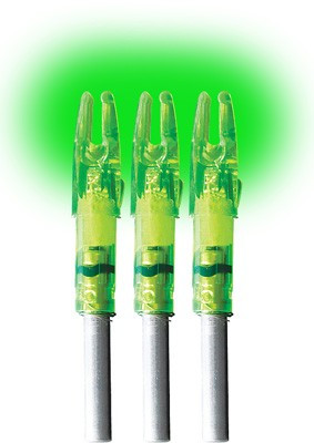 Lumenok Lighted Nock GT-Series Green 3-Pack - GT3G