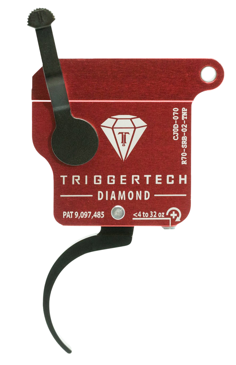 TriggerTech Diamond Pro Curved Single-Stage Trigger, Black - R70SRB02TNP