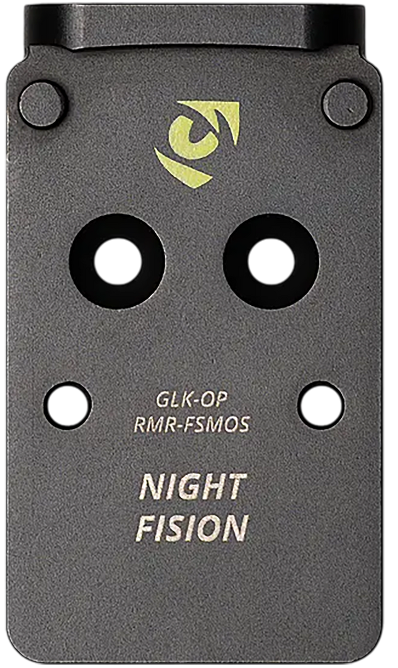 Night Fision Optic Plate RMR to Glock Full Size MOS, Black - GLK-OP-RMR-FSMOS