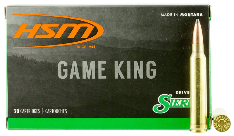 HSM 300 SAUM 180gr SBT Game King Rifle Ammo, 20 Rounds Per Box - 300SAUM14N