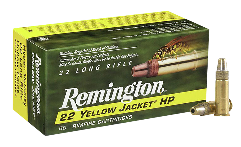 Remington Yellow Jacket Brass .22 LR 33gr Truncated Cone Hollow Point 50 Round Box - 21074