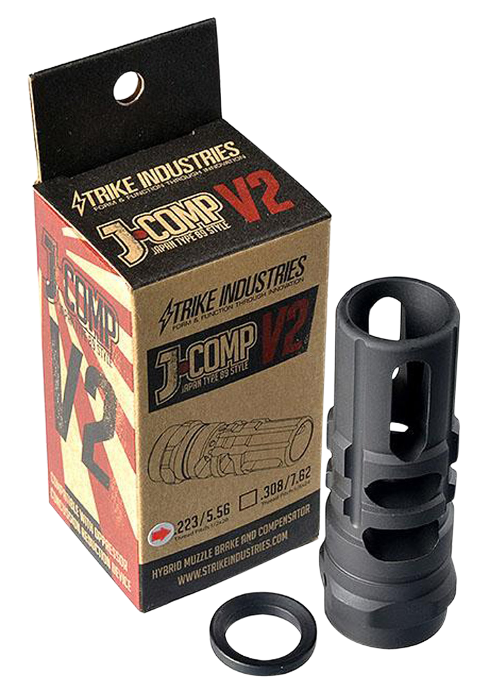 Strike Industries JComp Gen 2 Compensator, 5.56 NATO, Black Steel, 1/2"-28 - JCOMP2223
