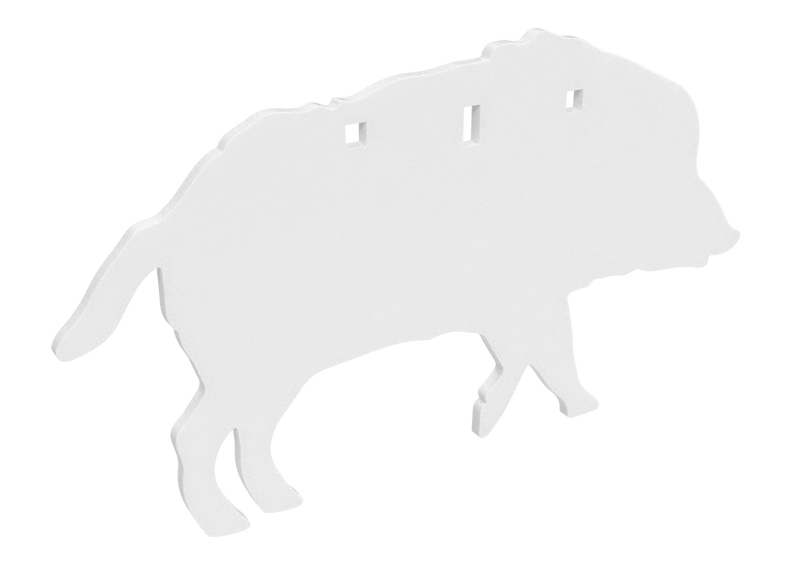 Birchwood Casey AR500 3/8" Silhouette Boar Target, White - BC-47709