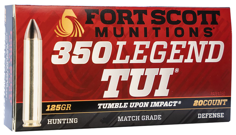 Fort Scott Munitions 350 Legend 125gr Solid Copper Spun Rifle Ammo, Brass - 350125SCV