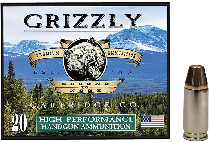 Grizzly Ammo 9mm Luger +P 147gr Full Metal Jacket Flat Point Handgun Ammo, 20 Rounds Per Box - GC9+P+3