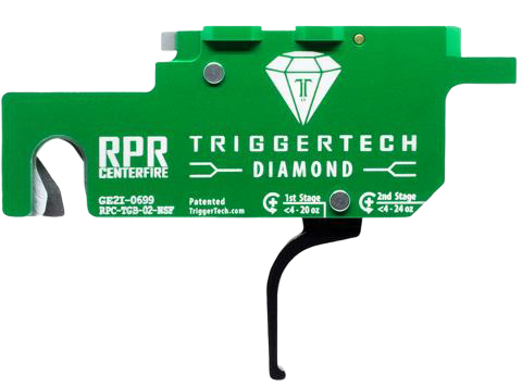 TriggerTech Diamond Two-Stage Flat Trigger for Ruger Precision Rifle, Black - RPR-TGB-02-NSF