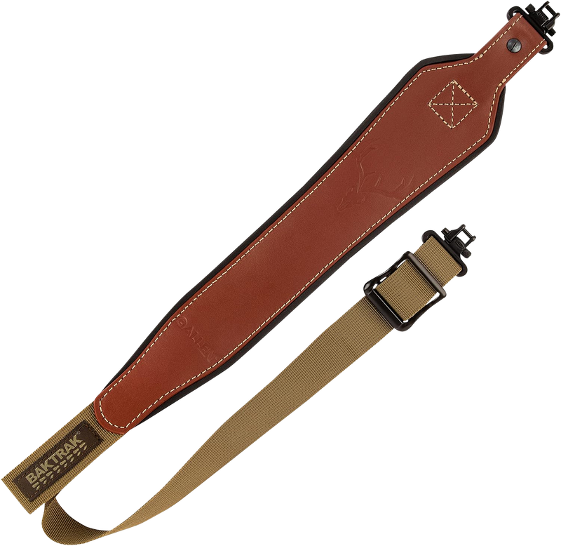 Allen BakTrak Brown Leather Adjustable Rifle/Shotgun Sling - 8391