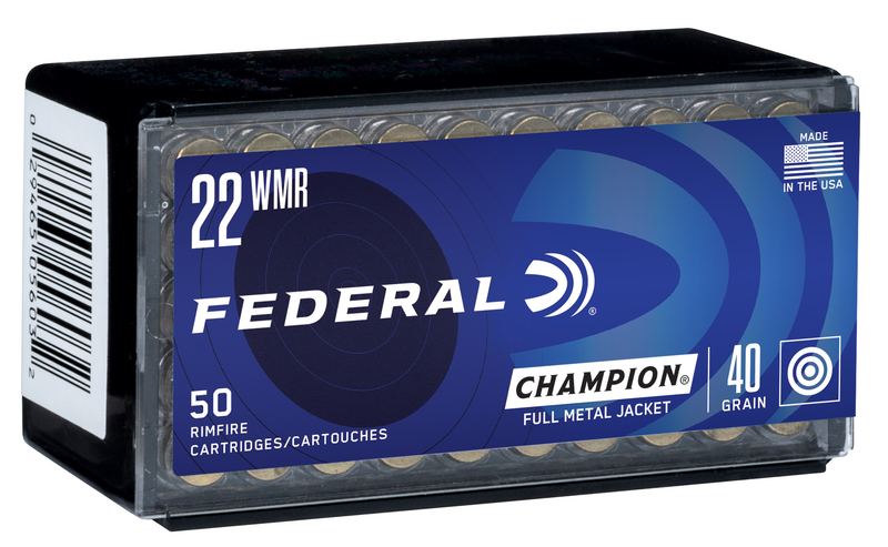 Federal Champion Brass .22 WMR 40gr FMJ 50 Round Box - 737