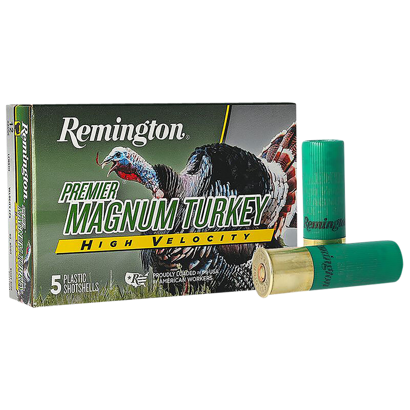 Remington Premier High-Velocity Magnum Turkey Plastic 12 Gauge 2 oz #5 Shot 5 Round Box - 28041