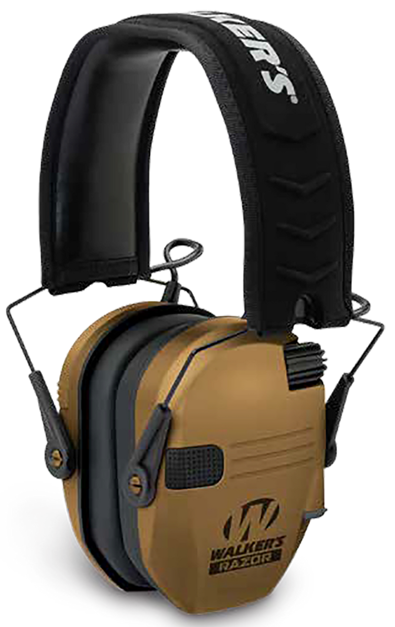Walker's Razor Slim Electronic Muff 23 dB Hearing Protection, Battle Brown/Black - GWPRSEMBB
