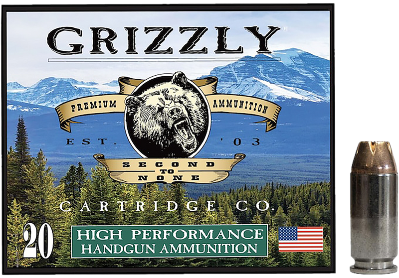 Grizzly Ammo 40 S&W 180gr Jacketed Hollow Point Handgun Ammunition, 20 Round Box - GC4SW4