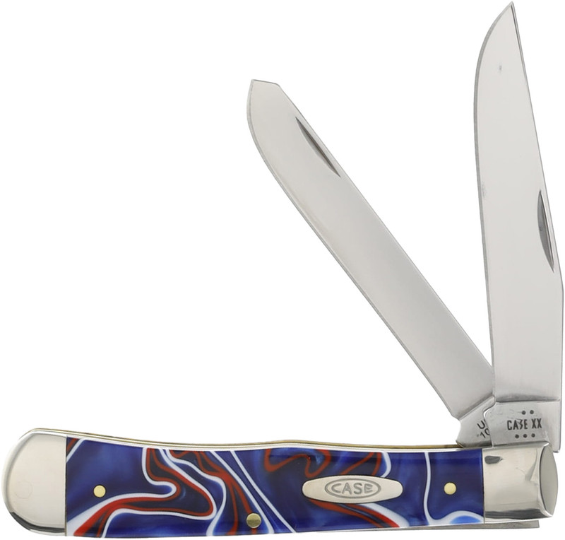 Case Knives Trapper Patriotic Kirinite Folding Knife - CAE TRAPPER PATRIOTIC KIRINITE