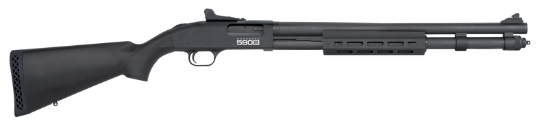 Mossberg 590S 12 Gauge 20" 13+1 Pump Action Shotgun, Matte Blue/Black Synthetic - 51602