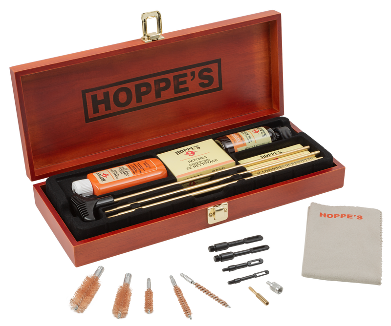 Hoppe's Deluxe Cleaning Kit Rifle/Shotgun/Pistol Wood Box - BUOX