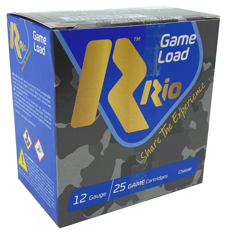 Rio Ammunition Game Load High Velocity Plastic 12 Gauge 2.75" 1 1/4 oz #7.5 Shot 25 Round Box - TGHV3675