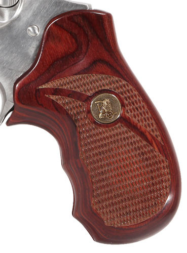Pachmayr Laminated Wood Grips Ruger SP101, Rosewood Checkered - 63060