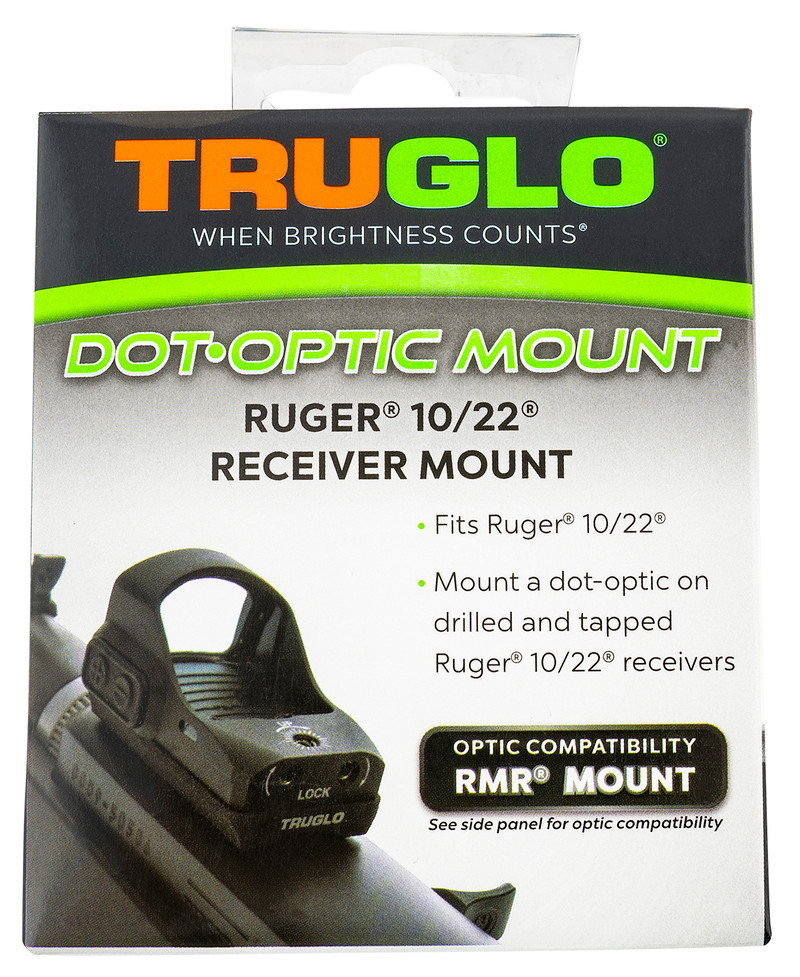 Truglo Dot Optic Mount for Ruger 10/22 Rifle Receiver, Black - TG8955RU2