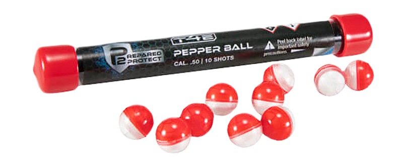 Umarex T4E P2P Pepper Ball .50 Caliber Red/White 10-Pack - 2292301