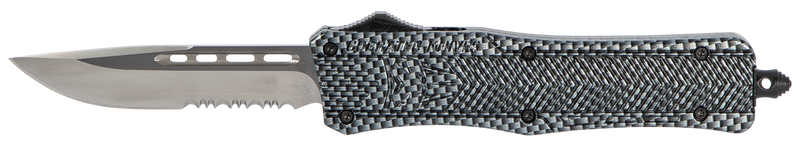 Cobratec Knives CTK-1 Medium Folding Knife, 3" Drop Point Part Serrated D2 Steel - MSCFTK1MDS