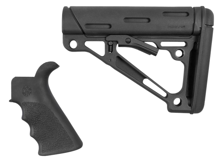 Hogue OverMolded Combo Kit Collapsible Stock and Grip, Black - 15056