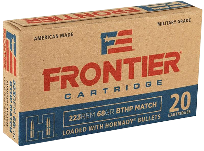 Frontier Cartridge 223 Rem 68gr Boat Tail Hollow Point Match Rifle Ammo, 20rd Box - FR160