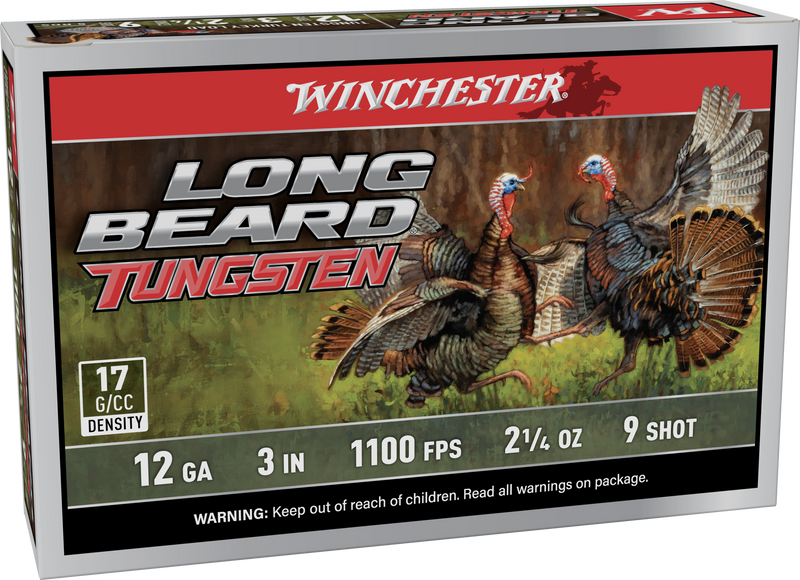 Winchester Long Beard Tungsten Plastic 12 Gauge 3" #9 Shot 5 Round Box - LBT1239