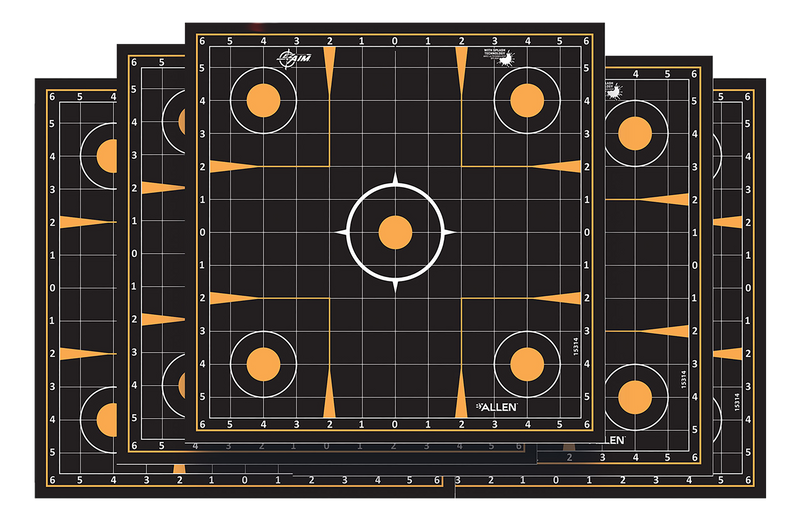 EZ-Aim Splash Reactive Sight-In Grid Target 12"x12" Black/Orange - 1531410