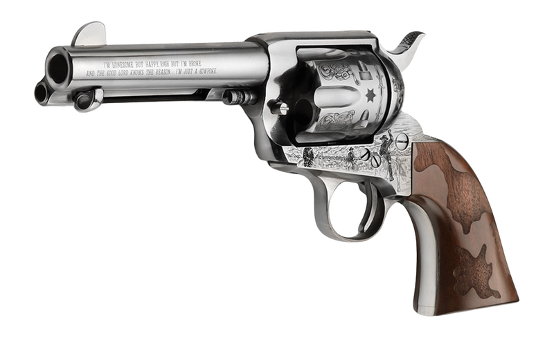 Pietta Cowpoke .357 Mag 4.75" Revolver, Old Silver Engraved - PFI357CP434EW