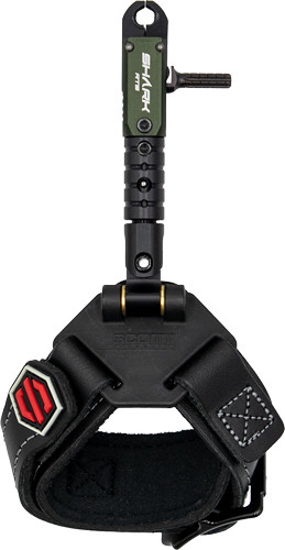 Scott Archery Release Shark RTS Double Jaw Black Leather Buckle - 1009BS-GR