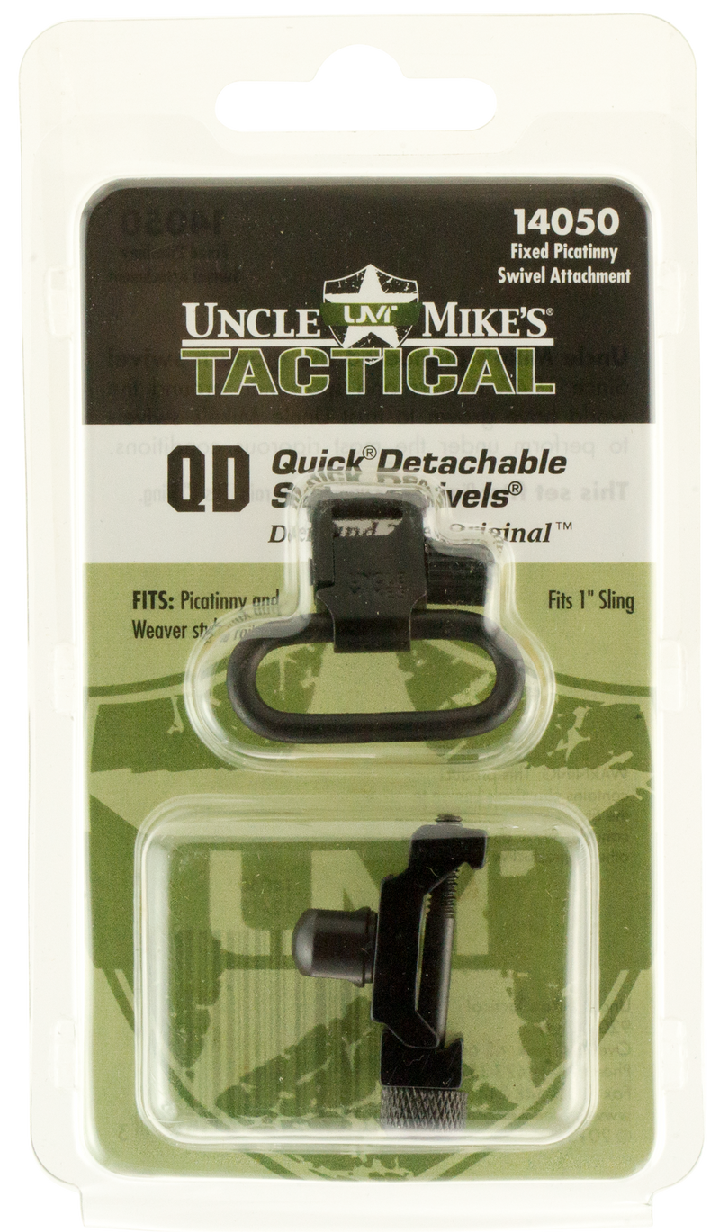 Uncle Mike's Super Swivel Quick Detach with Fixed Picatinny Sling Attachment, Blued - 14050