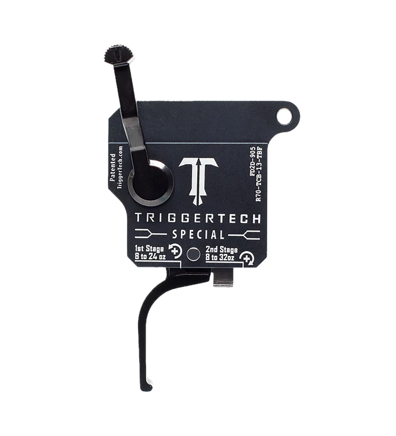 TriggerTech Special Two-Stage Flat Trigger, 1-3.50 lbs, Black - R70TCB13TBF