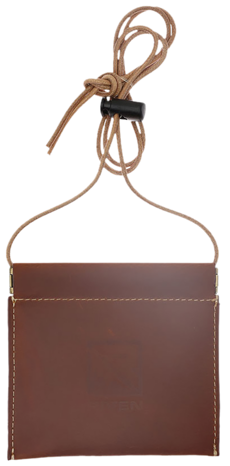 Riven Leather Diaphragm Call Pouch and Lanyard, Brown - 65700