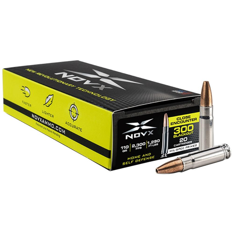 NovX Pentagon 300 Blackout 125gr Copper Hollow Point Rifle Ammunition, 20rd - 300BLK125CP20